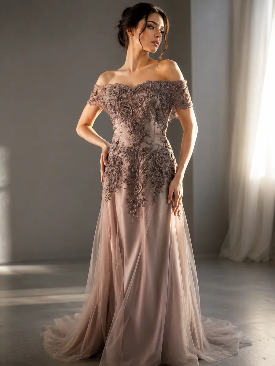 Custom Made — فستان سهرة مقاس كبير خيوط